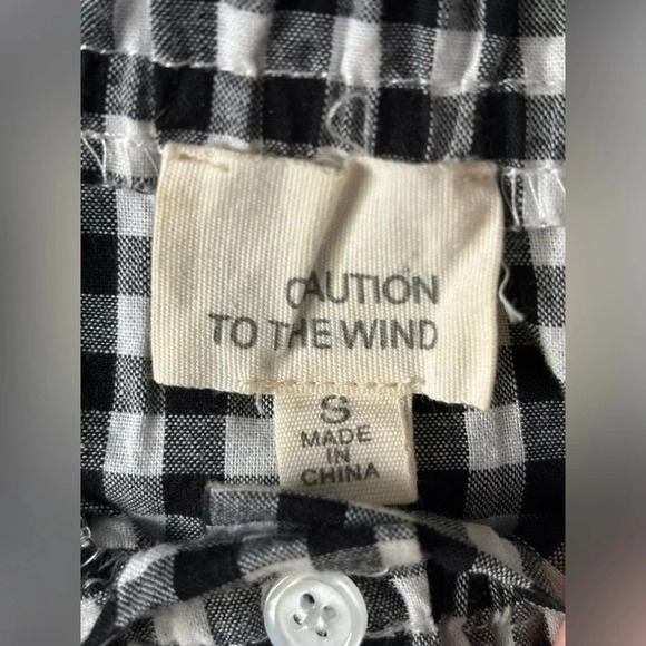 Caution to the Wind, Anthropologie, gingham, plaid, off shoulder, top m - Picture 10 of 10